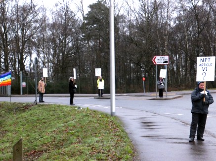 Delivering the message and asking questions at AWE Aldermaston