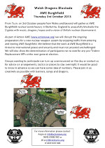 Welsh Dragon Blockade 3rd October at AWE Burghfield