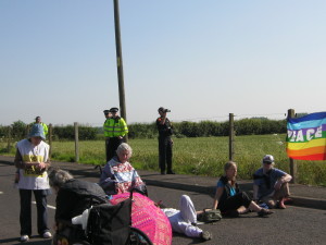 Police surveying the scene