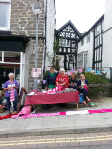 In front of the oldest house in Knighton