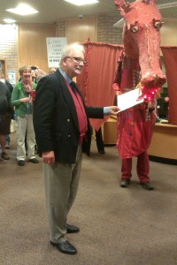 Presteigne Councillor receives our petition