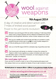 Wool Against Weapons – help needed in all areas!