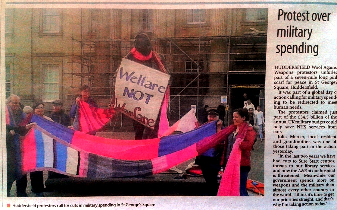 Huddersfield Wool Against Weapons in the news….