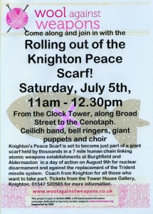 Knighton Peace Scarf Roll Out – 5th July 2014