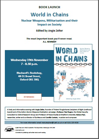 Oxford book launch 19th November: ‘World in chains’, by Angie Zelter