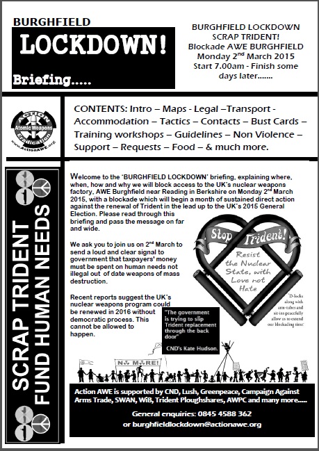 Burghfield Lockdown briefing for March 2nd, 2015 – public document for wide distribution!