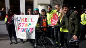 Press release: Cyclists take anti-cuts message to Berkshire nuclear weapons factory
