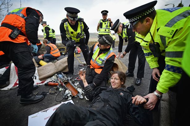 Faslane blockade: 36 arrests made as hundreds gather at naval base to protest against Trident nuclear missiles